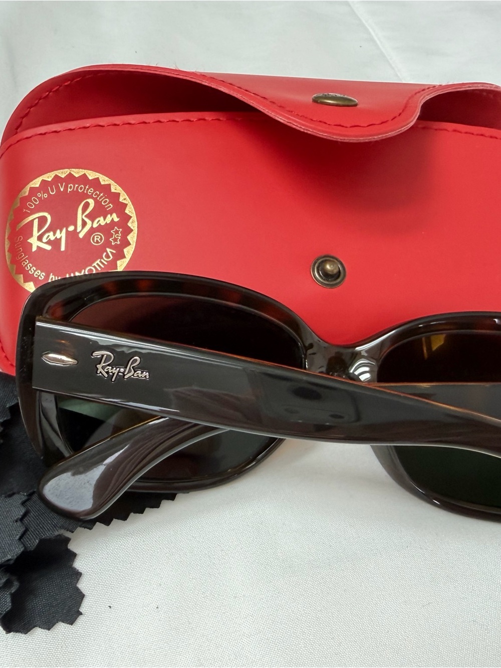 Ray-Ban “Jackie Ohh” Brown Tortoiseshell Sunglasses with Case, NWOT